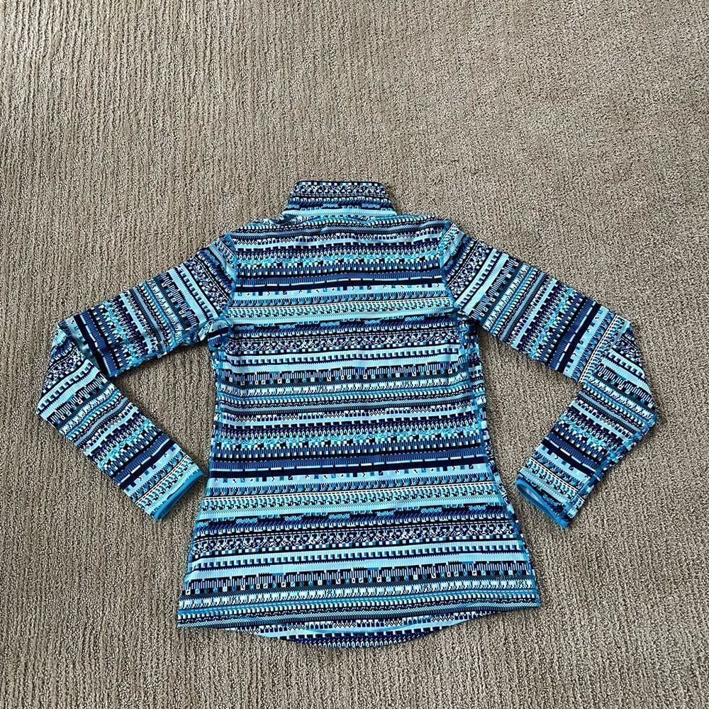 Nike Blue Patterned 3/4 Zip Jacket - Picture 4 of 5
